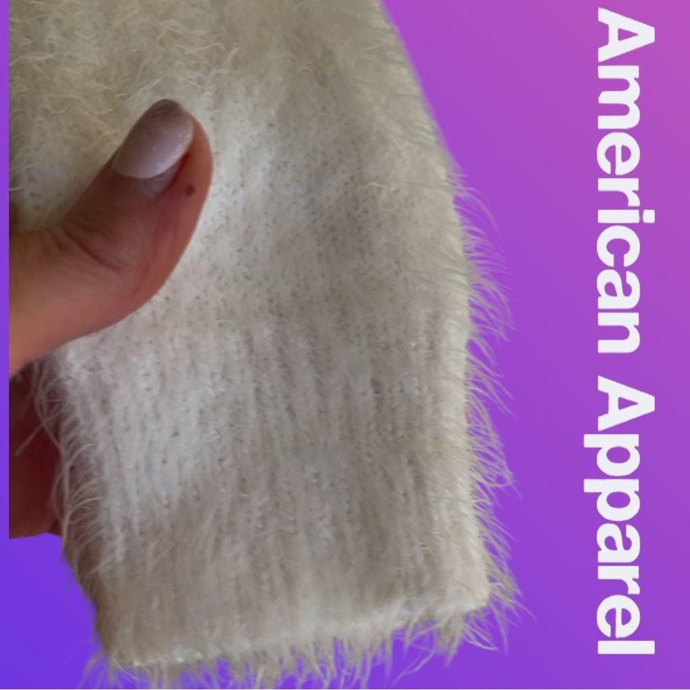 American Apparel fuzzy cropped top - Picture 6 of 14